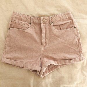 Light Pink Corduroy Shorts